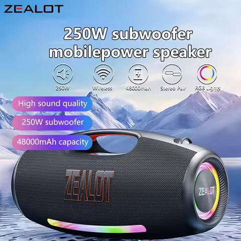 ZEALOT S89 250W Portable Bluetooth Speaker High Volume Waterproof 48000mAh Wireless TWS Subwoofer Su