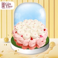[Gin Thye] Pink Flower Cake 5 inch | 7 inch Strawberry Sponge Cakes