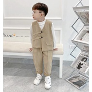 Gile Beemo princely vest Set made of Korean velvet twill material for events andCNY ceremonies for c