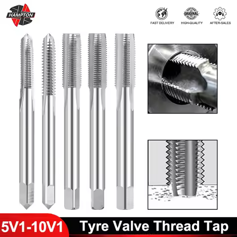 HAMPTON Tyre Valve Thread Tap 5V1 5V2 8V1 8V2 10V1 Right Cutting Straight Fluted Taps Screw Thread