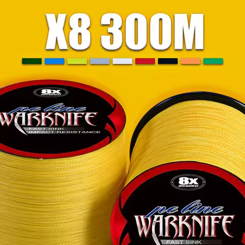 Warknife X8 Braided Fishing Line 300M 6-300LBS Thread 0.10-1.00mm Super Saltwater Fishing Rope for S