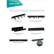 Cable management rail,12 Slot, 19'' 1U