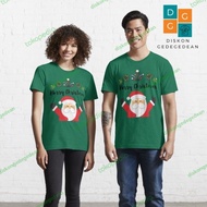 baju kaos natal merry christmas santa claus - tshirt christmas - hijau anak-anak