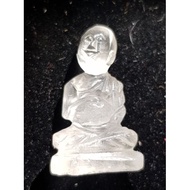 Clear Crystal Lotus Buddha Phra Upakut 白水晶雕刻 莲花佛 乌巴库尊者