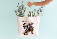 Customized Tote bag made in Canvas perfect for wedding, birthday, & Christening Souvenir
