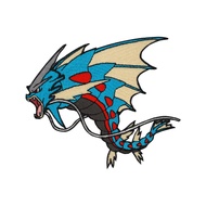 [Flight Tribe] Tyrannosaurus Mega Pokémon Embroidery Sewing Patch Sticker Cartoon Clothes Decoration