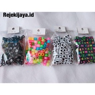 Cube Letter Mote Cube Letter Bead/ 6mm x 6mm
