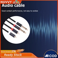 2 RCA Male to 2 6.35 Jack Male Audio Cable 1.5m Connector Converter Adapter Cord for CD DVD Digital 