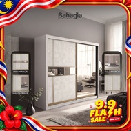 ✨ Free Delivery Install ✨ Bahagia Hylos Anti-Scratch Sliding Door Wardrobe  5x8/6x8/8x8 ~ Almari Baj
