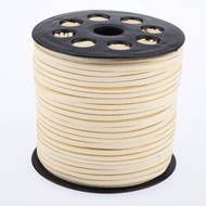 [lzdjlmy2ua] 98Yard/90m/2.7x1.7mm Faux Suede Cord String Lace Beading Thread Lace 295feet