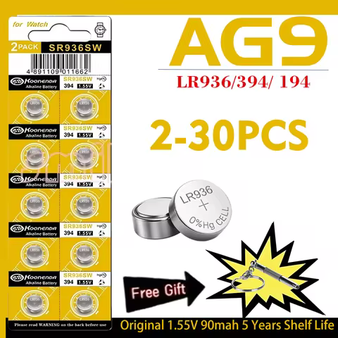 AG9 SR936SW/394 Batteries 1.55v Alkaline Button Cell Battery Ideal for Hearing aids Watches calculat
