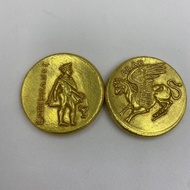 Pure Copper Gold-Plated Coin Gold Cake Ancient Roman Gold Coin Pure Handmade Double-Sided Roman Coin