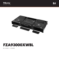 Odyssey | DJM-A9 and CDJ-3000 | DJ Coffin Flight Case | Corner Wheels, Cable Port, Padlock Hole, Lid