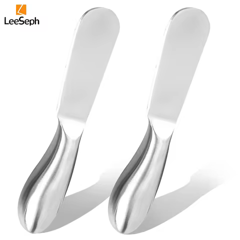 Leeseph Cheese Spreader Knives, Stainless Steel Butter Knife, for Cake Cheese Cold Butter Jam Cream 