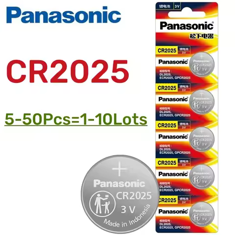 5-50pcs Original PANASONIC CR2025 CR 2025 3V Lithium Battery For Watch Calculator Clock Remote Contr