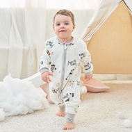 甜蜜礼物四季单层分腿睡袋春夏秋冬新款婴幼儿童男女宝宝防踢被棉分腿睡袋 单层【春秋22-28度】熊猫家园 80码( 身高80CM以内) 0-12个月