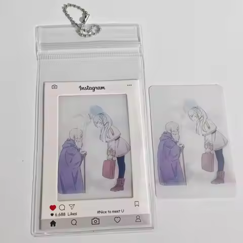 Kawaii Frieren: Beyond Journey's End 3D Lenticular Card Pendant Transparent Photo Card Anime Collect