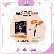 AB-Empty Children's Iqro Cover (without Iqro) A5 size Satin Material (Rocket Motif biru) Iqro Cover