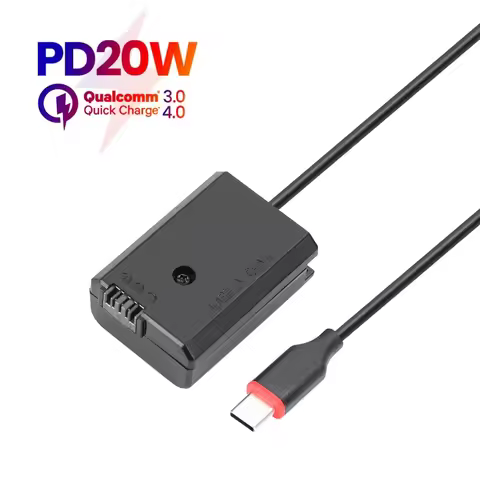 AC-PW20E Type USB C NP-FW50 Dummy Battery DC Power AC Adapter For Sony a5000 a5100 a6000 a6100 a6300