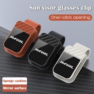 Haval Mirror Glasses Clip Car Sun Visor Card/Ticket Carbon Pattern Storage Holder for H6 H6S H6 Phve