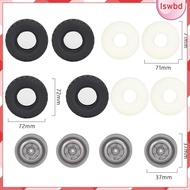 [lswbd] 4Pcs 1:16 Scale 72mm Soft Tire RC Crawler Tires RC Car Tires Wheel Tyre Wheel Tires for WPL B14 D90 D91 RC Hobby Car