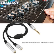 THALIACT 6.35mm Male to 6.35mm 3.5mm Female, 0.5m / 1.6ft Flexible 1 Split in 2 Sound Cable, Durable