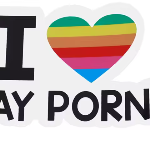 I LOVE GAY PORN Car Sticker Funny LGBTQ Rainbow Decoration Stickers Warning Reflective Decal Persona