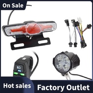 E-Bike Headlight Tail Light Sets Electric Bicycle 24V-48V Light Group Horn Tail Light Brake Light Tu