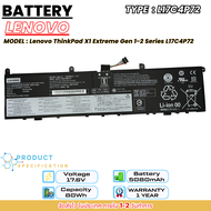 Lenovo แบตเตอรี่ Lenovo Battery ThinkPad X1 Extreme Gen 1-2 X1 Extreme 2018 2019 Series L17C4P72 ของ