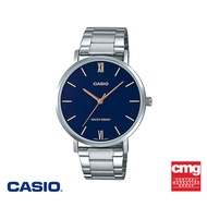 CASIO นาฬิกาข้อมือ CASIO รุ่น MTP-VT01D-2BUDF วัสดุสเตนเลสสตีล สีน้ำเงิน
