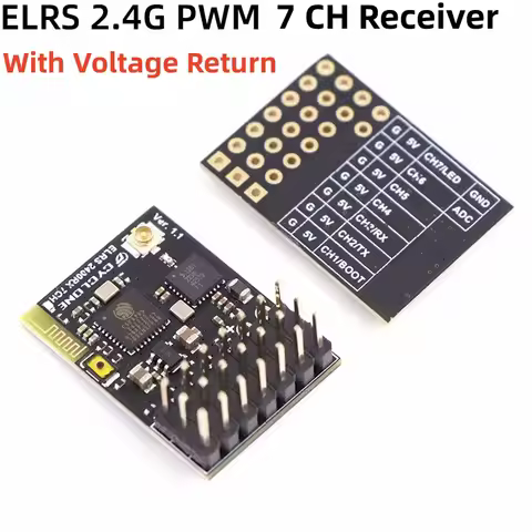 ELRS 2.4G PWM 7CH 6CH CRSF Receiver CYCLONE Support ELRS 3.2 Protocol Copper Pipe Antenna For RC Car
