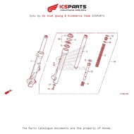 Front Shock Absorber - Front Fork (F-11-B) HONDA Super Cub C125 Parts Catalogue