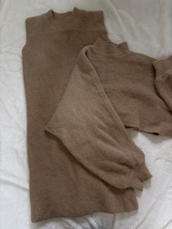 Made in Korea  多買多平 包SF //COMING.J  針織套裝 連身 兩件套 連身裙 韓國女裝 上衣 top 間條 針織 長裙 OL 斯文 返工 打底 襯衫