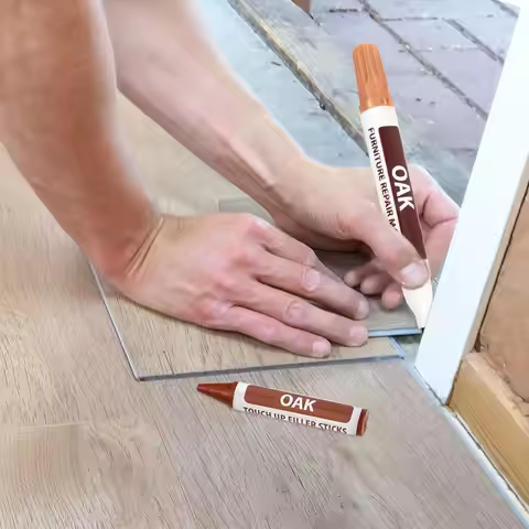 1Set Touch-Up Marker for Furniture Wood Scratch Repair Pen with Multiple Shades Permanent Fix for Ho