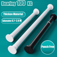 [Punch-free]Extendable Shower Rod Adjustable Curtain Shower Rod for Bathroom Bedroom Hang Balcony Cu