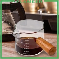 [Flameer] Espresso Measuring Glass Jug Cup Clear Glass Pitcher Two Measurement Units Espresso Accessories for Daily Use 100ml