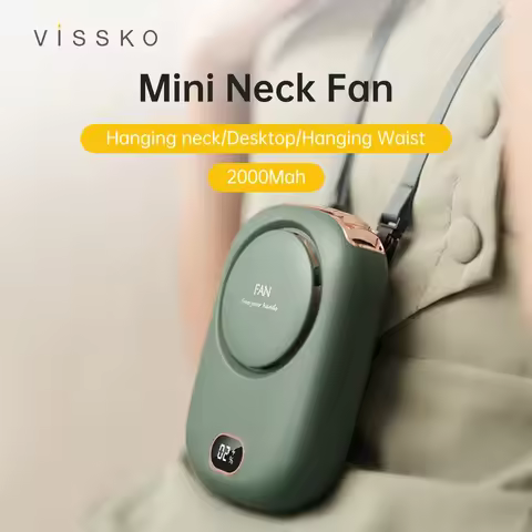 Adjustable Lanyard Wearable Mini Neck Fan Bladeless USB Charging Sports Cooling Fan