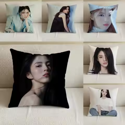 Artist H-Han S-So-hee Cushion Cover Natural Linen Pillowcase Set, All-in-One Decor for Sofa, Bedroom