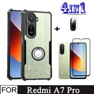 Redmi A7 Pro Shockproof Phone Case for Redmi A5 A4 15C 14C 4in1 Privacy Tempered Glass + Mobile phon