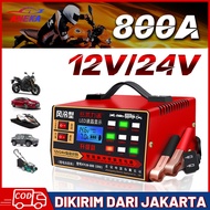 Charger Aki Portable 12V/24V Motor Mobil Smart Battery Charger Mobil Mobil VRtec DigitaI Intelligent