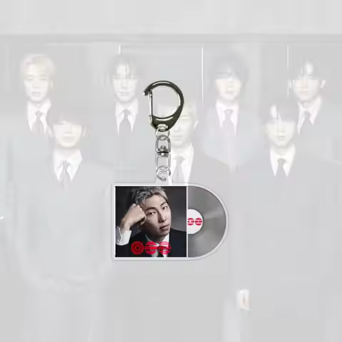 2026 New BTS SUGA Acrylic Keychain Vinyl Record Design HD Print K-pop Idol Clear Key Ring Bag Charm 