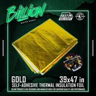 Billion Heat-Resistant Foil Sheet Insulation 39x47 Inches With Adhesive GOLD (GOLD)