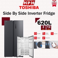 Toshiba Side By Side (620L) Fridge Refrigerator Peti Sejuk 电冰箱