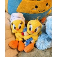 Loket Tweety daripada kain terry, loket beg Tweety berbentuk topi tukang masak, rantai kunci Tweety 