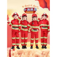 Eleven Children Firefighter Costume Children Professional Experience Costume Suit Role-Playing Activ