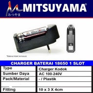 charger baterai 18650 Mitsuyama 1slot tanpa kabel / cas baterai 18650