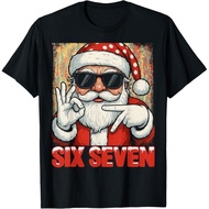 Funny Six Seven Meme Christmas Cool Santa Saying 6 7 T-Shirt