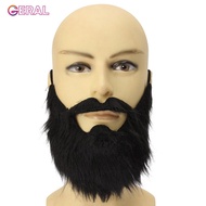 Geral ชุดแฟนซีเคราปลอมปาร์ตี้ฮาโลวีนปาร์ตี้หนวดสีดำฮาโลวีนสำหรับ Pirate Dwarf Elf James Harden คอสเพลย์