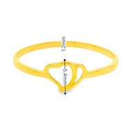 Top Cash Jewellery 916 Gold Forever Love Heart Ring