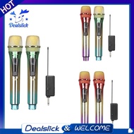 【Dealslick】Wireless Microphone, Handheld Dynamic Microphone Wireless Mic System Set with Rechargeable Receiver